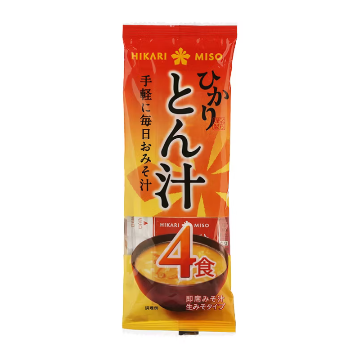 Sokuseki Nama Misoshiru Tonjiru (Instant Miso Soup with Pork & Vegetables) 4p